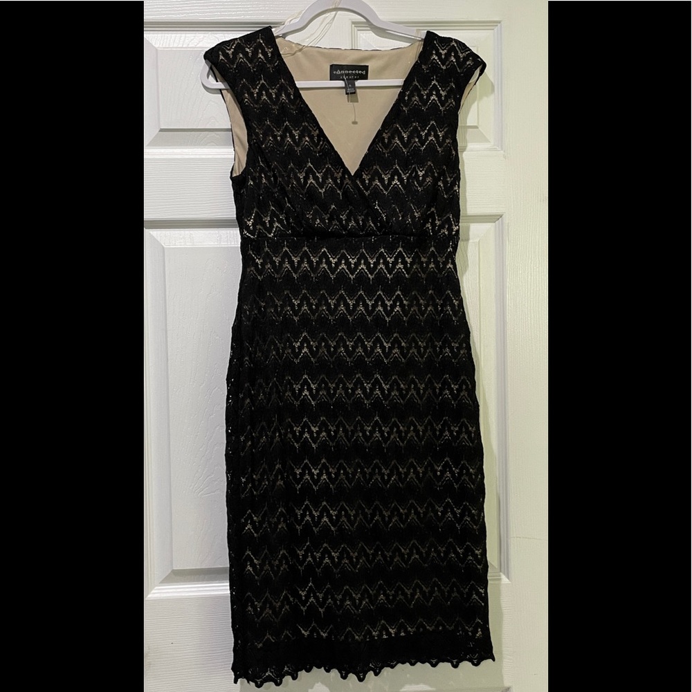 Womens black/nude lace dress